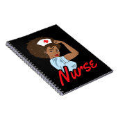 Melanin Black Nurse Clothing Gift African American Notitieboek (Rechterzijde)
