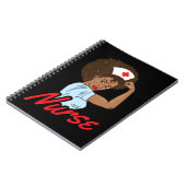 Melanin Black Nurse Clothing Gift African American Notitieboek (Linkerzijde)
