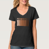 Melanin Black Pride Afro Koningin Afrikaanse Ameri T-shirt (Voorkant)