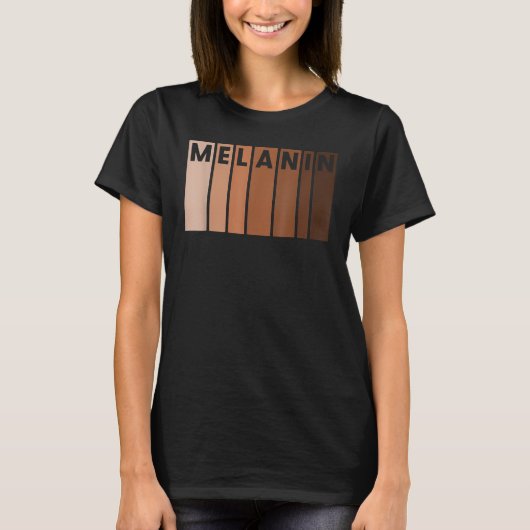 Melanin Black Pride Afro Queen King geeft Afrika T-shirt (Voorkant)