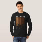 Melanin Black pride BLM Black History Maand Queen T-shirt (Voorkant volledig)