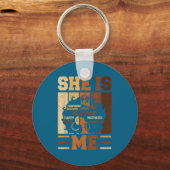 Melanin Blessed She Queen Beautiful Afro Black Me  Sleutelhanger (Voorkant)