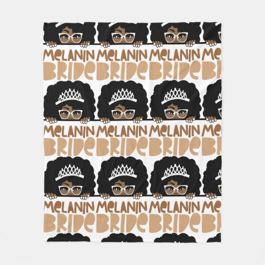 Melanin Bride Blanket Fleece Deken (Voorkant)