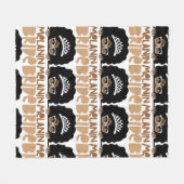 Melanin Bride Blanket Fleece Deken (Voorkant (Horizontaal))