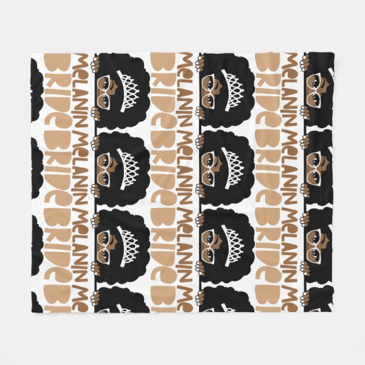 Melanin Bride Blanket Fleece Deken (Voorkant (Horizontaal))