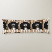 Melanin Bride met Afro Accent Pillow Lichaamskussen (Achterkant)
