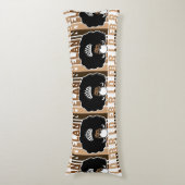 Melanin Bride met Afro Accent Pillow Lichaamskussen (Voorkant Verticaal)