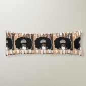 Melanin Bride met Afro Accent Pillow Lichaamskussen (Voorkant)