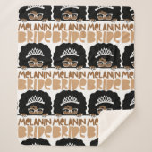 Melanin Bride Sherpa Deken (Voorkant)