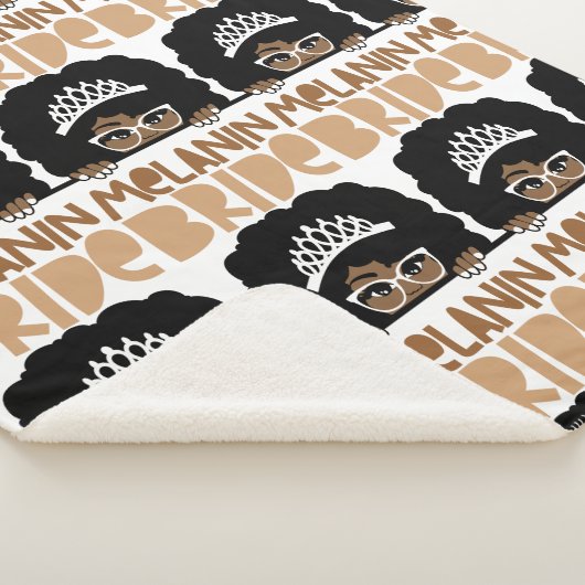 Melanin Bride Sherpa Deken (3/4)