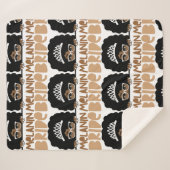 Melanin Bride Sherpa Deken (Voorkant (horizontaal))