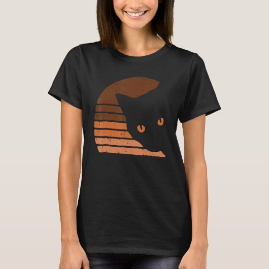 Melanin Cat Black History Month Retro BLM African  T-shirt (Voorkant)