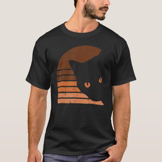 Melanin Cat Black History Month Retro BLM African T-shirt (Voorkant)