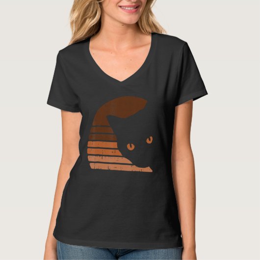 Melanin Cat Black History Month Retro BLM African  T-shirt (Voorkant)