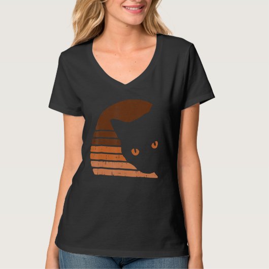 Melanin Cat Black History Month Retro BLM African  T-shirt (Voorkant)