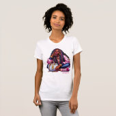 Melanin Chic Hustler Urban Hip Hop Mode Vrouw T-shirt (Voorkant volledig)