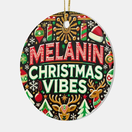 Melanin Christmas Vibe Tree Ornament (Links)