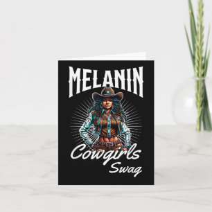 Melanin Cowgirl Afrikaanse Melanin Zwarte Geschied Kaart