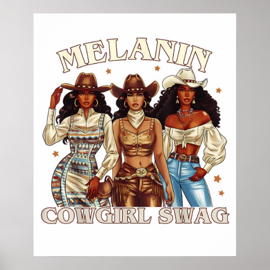Melanin Cowgirl Swag Poster (Voorkant)