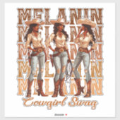 Melanin Cowgirl Swag Sticker (Vel)