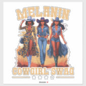 Melanin Cowgirl Swag Sticker (Vel)