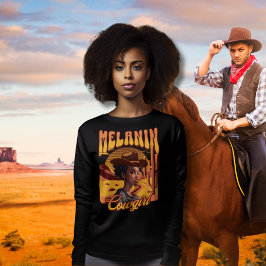 MELANIN COWGIRL Zwart Meisje Western Cowboy Trui