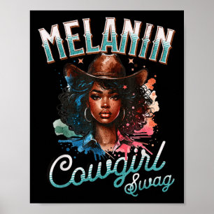 Melanin Cowgirls Afrikaanse Melanin Verenigde Stat Poster