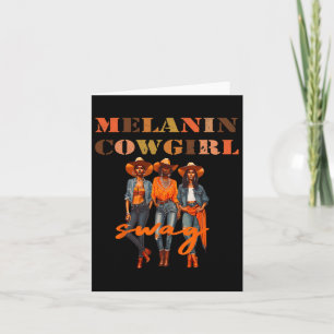 Melanin Cowgirls Afrikaanse Melanine Cowgirl Swag Kaart