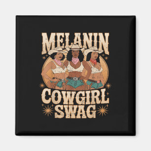 Melanin Cowgirls Swag Afrikaanse Melanin Cowgirl Z Magneet