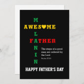Melanin Dad Happy Vaderdag Card Feestdagenkaart (Voorkant / Achterkant)