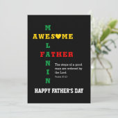 Melanin Dad Happy Vaderdag Card Feestdagenkaart (Staand voorkant)