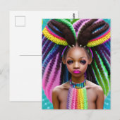 Melanin Easter Rainbow Spring Sista Girl Birthday Briefkaart (Voorkant / Achterkant)