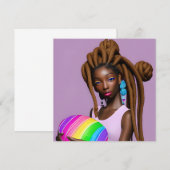 Melanin Easter Rainbow Spring Sista Girl Birthday Kaart (Voorkant / Achterkant)