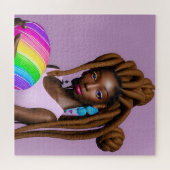 Melanin Easter Rainbow Spring Sista Girl Birthday Legpuzzel (Horizontaal)