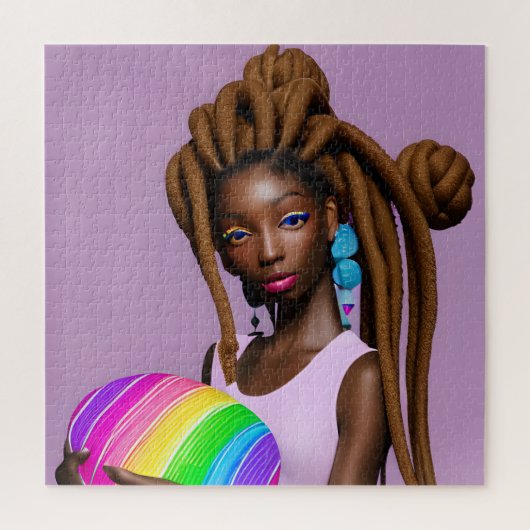 Melanin Easter Rainbow Spring Sista Girl Birthday Legpuzzel (Verticaal)