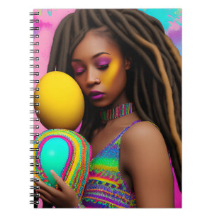 Melanin Easter Rainbow Spring Sista Girl Birthday Notitieboek