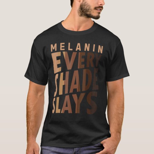 Melanin Elke schaap houdt van je huid Zwarte Pri T-shirt (Voorkant)