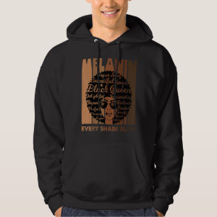 Melanin Elke Shade Slays Afro Queen African Black Hoodie