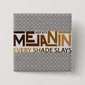 Melanin Elke Shade Slays Vierkante Button 5,1 Cm (Voorkant)