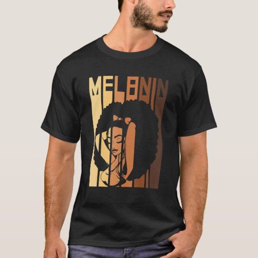 Melanin Every Shade Slays Black History Month Afri T-shirt (Voorkant)