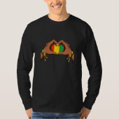 Melanin Hand Heart Black History BLM African Ameri T-shirt (Voorkant)