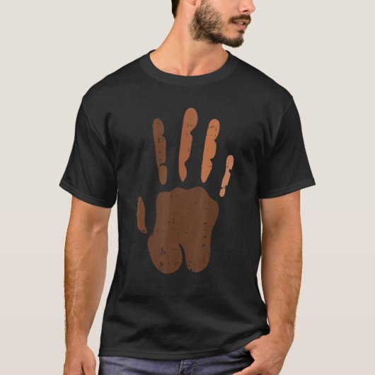 Melanin Hand Print Black History Month BLM African T-shirt (Voorkant)