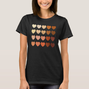 Melanin Heart Black History Pride for Women Mannen T-shirt