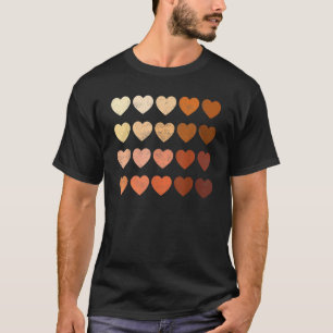 Melanin Heart Black History Pride for Women Mannen T-shirt