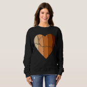Melanin Heart Black History Pride Valentijnsdag Trui (Voorkant volledig)