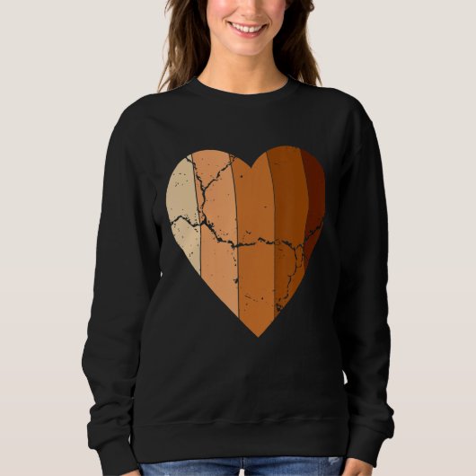 Melanin Heart Black History Pride Valentijnsdag Trui (Voorkant)
