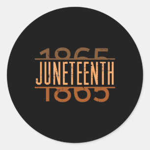 Melanin Juneteenth 1865 Zwarte Geschiedenis Mannen Ronde Sticker