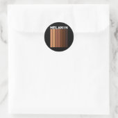Melanin Juneteenth Black Afro Mannen Vrouwen Black Ronde Sticker (Tas)