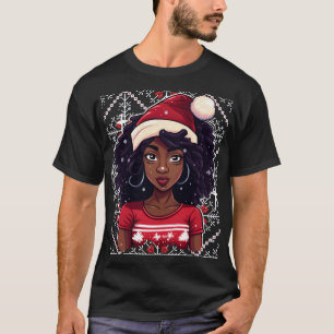 Melanin Kerstwinter Black Girl Magic Sista T- T-shirt