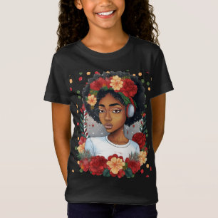 Melanin Kerstwinter Zwart meisje Magic Sista T-shirt